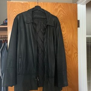 Perry ellis leather jacket very good condition no blemishes